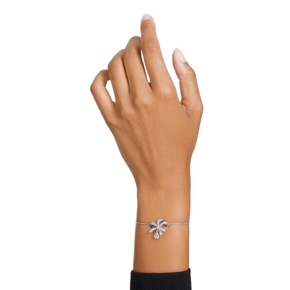 Swarovski Volta Rhodium Plated White Bow Bracelet 5647581 - Picture 3 of 4